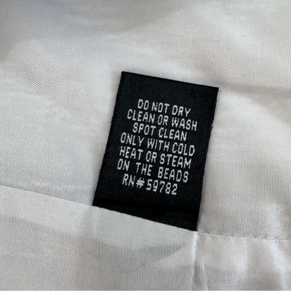 Adrianna Papell Occasions Cropped Blazer Jacket Silver Grey Sz 6 Excellent Cond - Picture 7 of 9